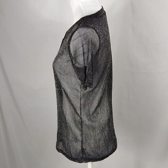 One Clothing Los Angeles Sheer Metallic Tee - Picture 3 of 6